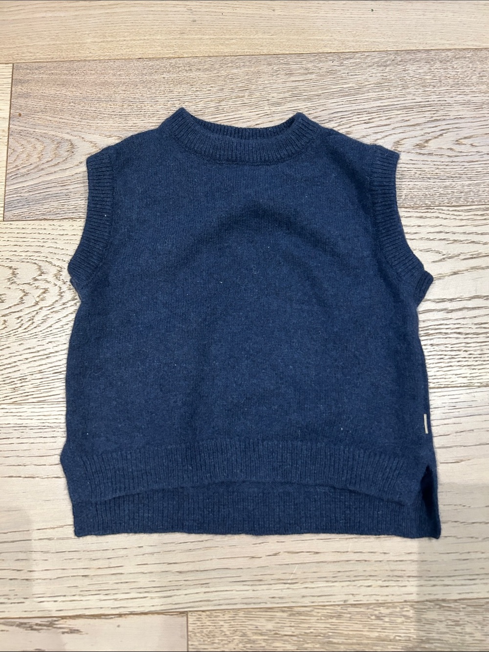 WHEAT KIDS Navy Knit Sleeveless Sweater Vest
